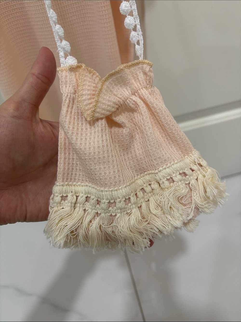 New! Girls Vacation/Summer Crochet Flower Tank Dress with matching purse size 9 - Picture 5 of 7